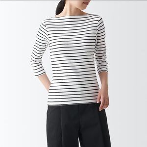 Muji White Striped Shirt - XS